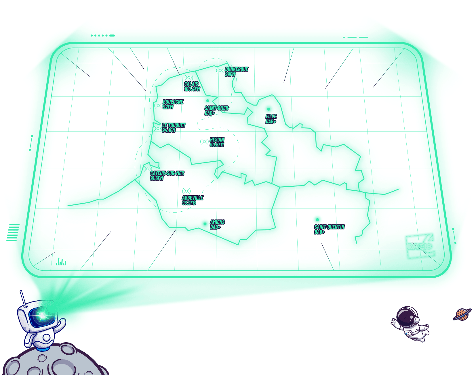 Les fréquences de Radio 6, Côte d'Opale, Saint-Omer, Abbebille